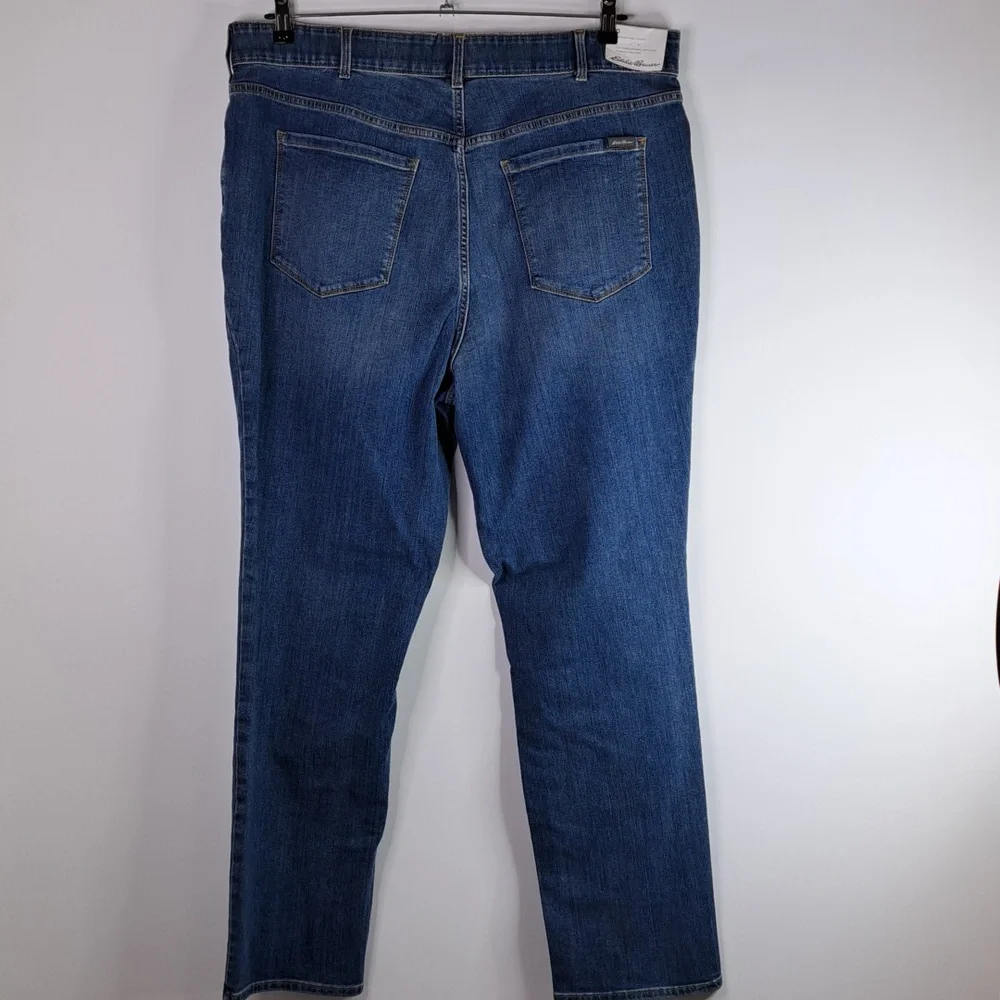 New Eddie Bauer Voyager High Rise Straight Sorbtek Blue Jeans Size 20W - Picture 6 of 17